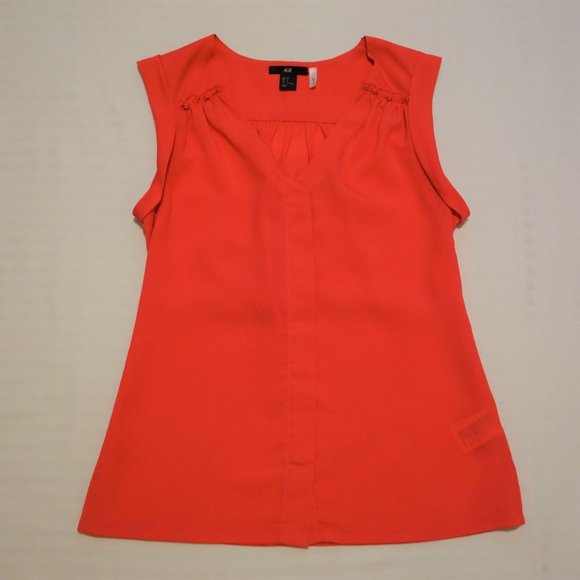 H&M Coral Sleeveless Blouse - Picture 5 of 7
